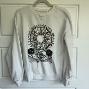 PacSun White Graphic Sweatshirt